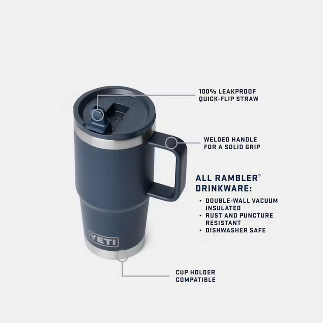 Rambler® 20 oz Travel Straw Mug WITH COLOUR-MATCHED STRAW LID
