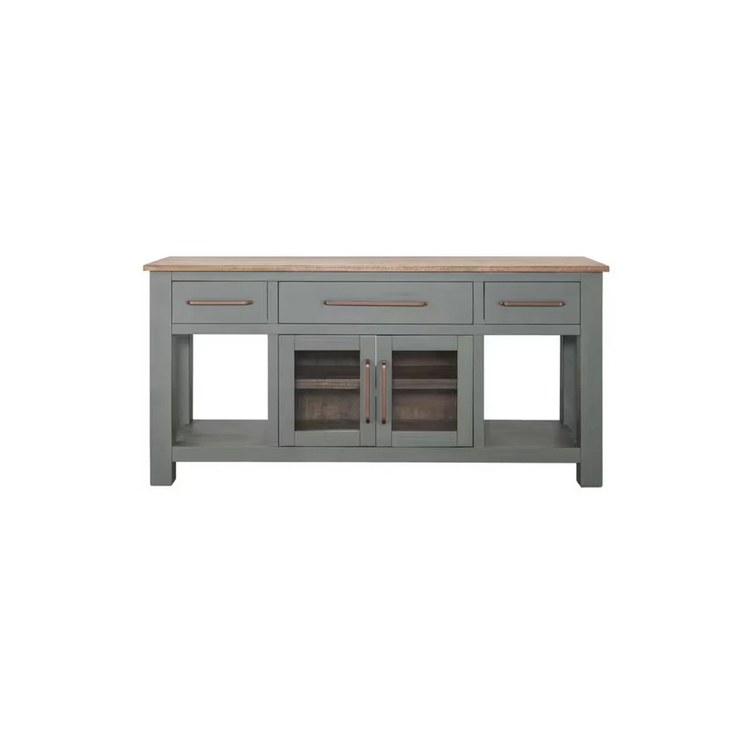 Alban Console 2 Door 3 Drawer Cabinet - Green