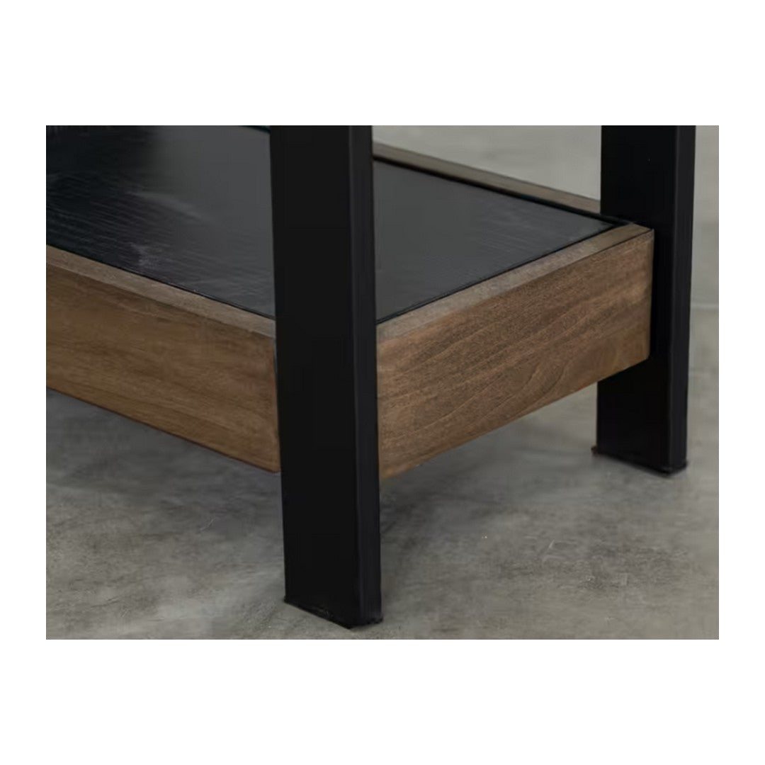 8 Tier Tuxedo Bookcase - Brown