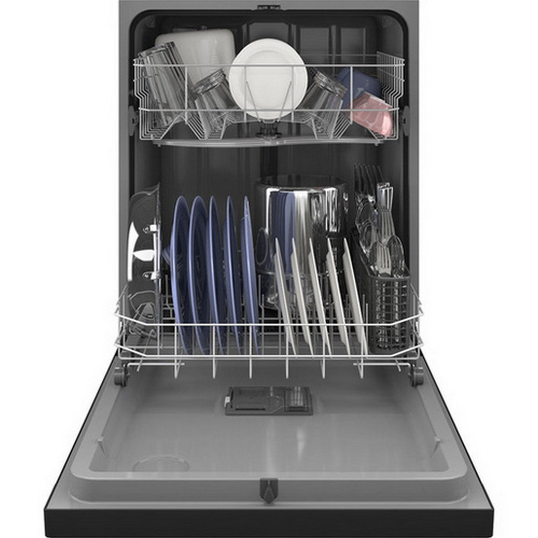GE 24" Built-In Front Control Dishwasher Black - GDF511PGRBB