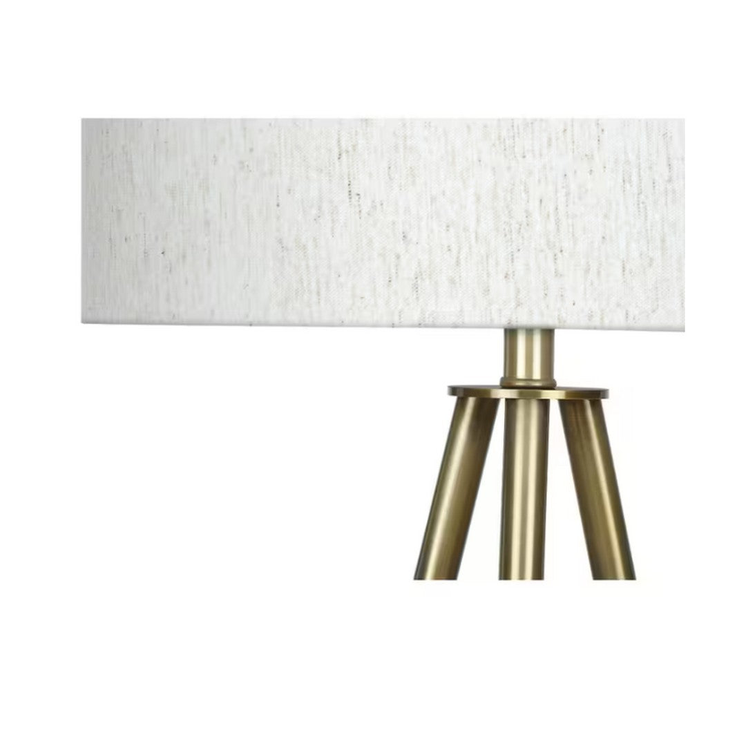 LAMP, FLOOR TRIPOD BRASS 63"