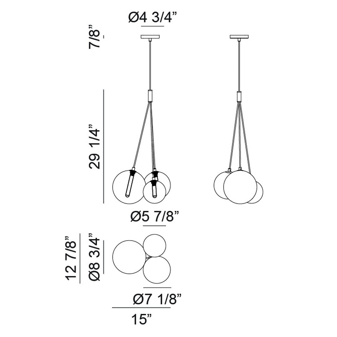 Magma 3 Light Pendant *STORE DISPLAY*