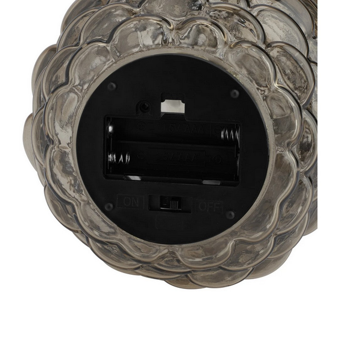 Pinecone 6 inch Tall Smoke Glass LED Decor Light