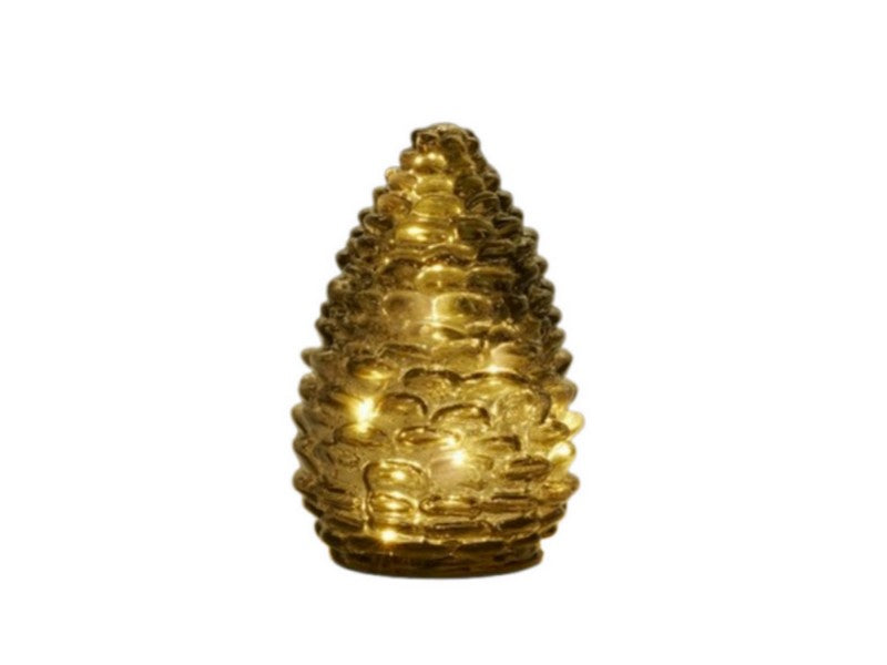 Pinecone 6 inch Tall Smoke Glass LED Decor Light