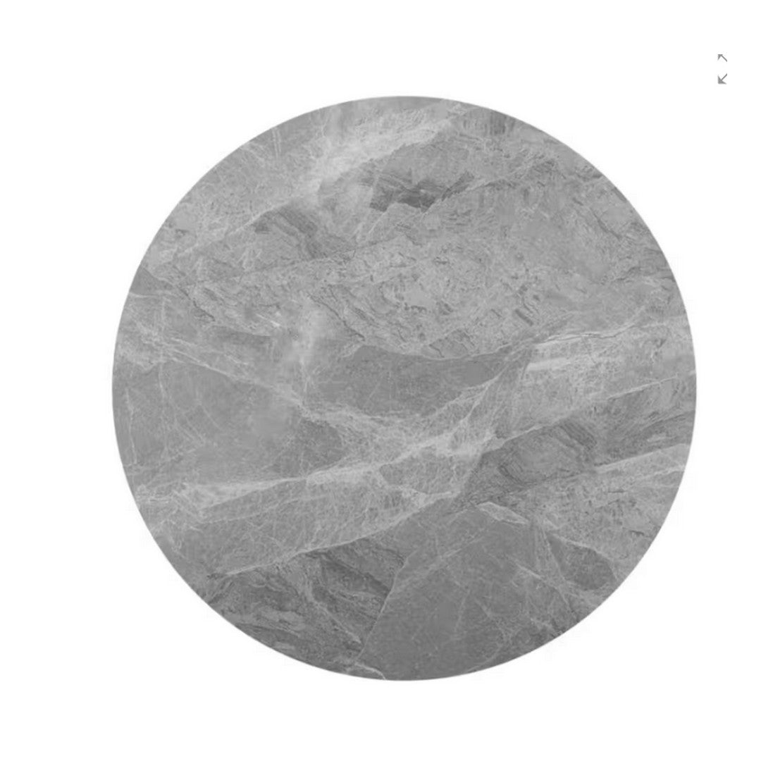 Sora Round Sintered Stone Dining Table - Grey