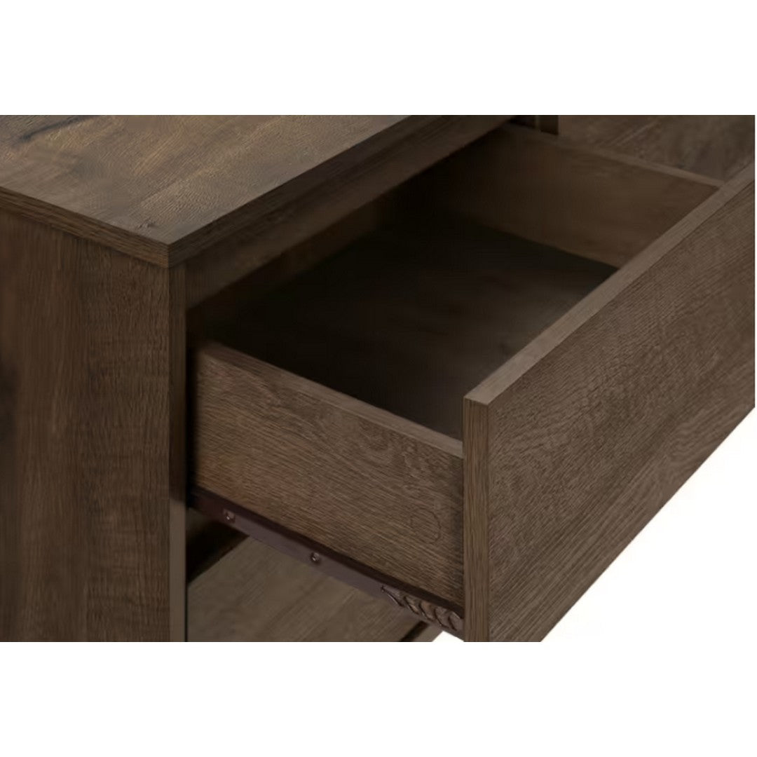 TV Stand with Storage - Dark Brown Wood-Look