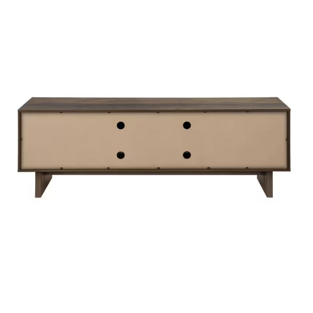 TV Stand with Storage - Dark Brown Wood-Look