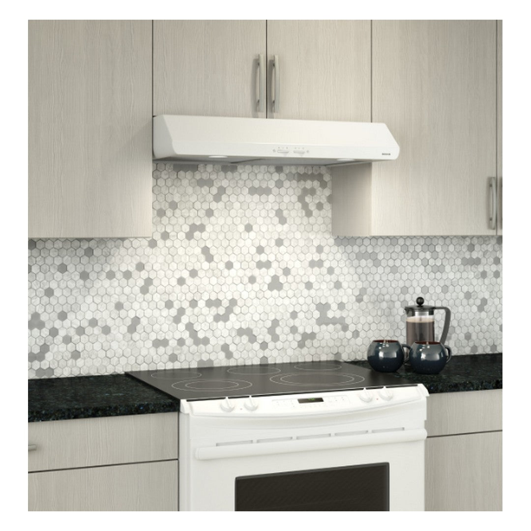 Broan 30-Inch Under-Cabinet Range Hood, ENERGY STAR, 300 Max Blower CFM, White
