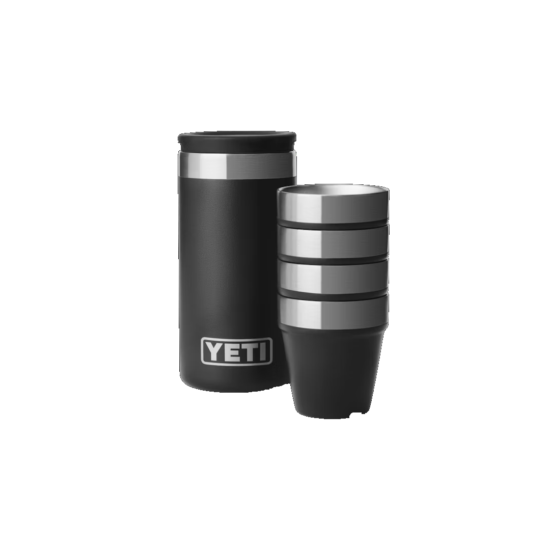 Yeti Black Shot Glass & Flask Bundle