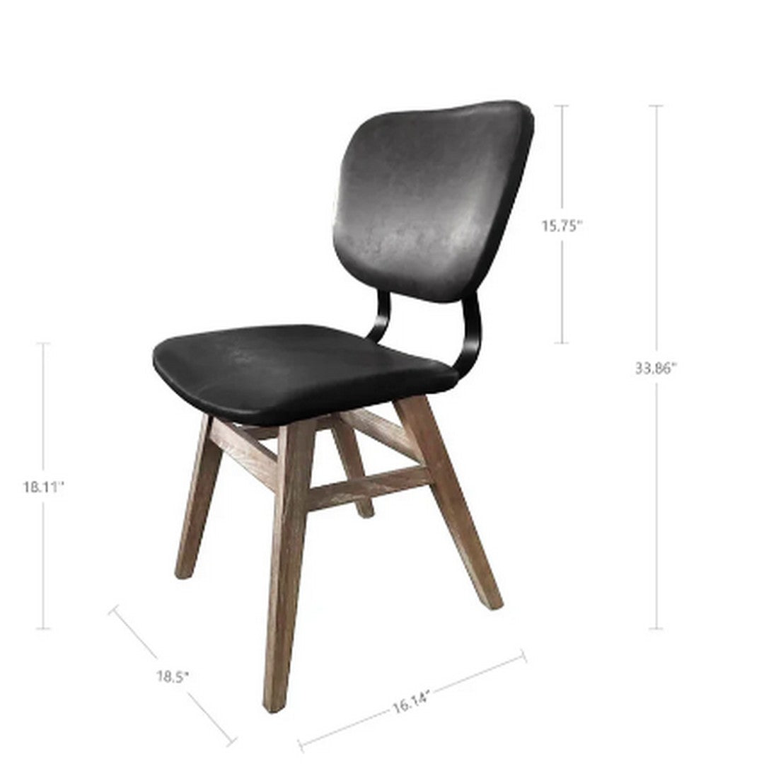 Gia Extension Dining Set with Fraser Antique Black Chairs