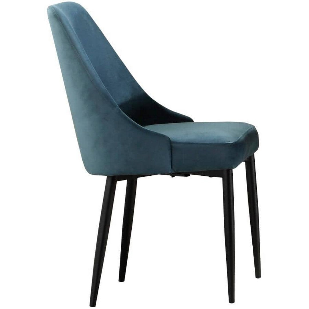 Side Chair, Blue Velvet