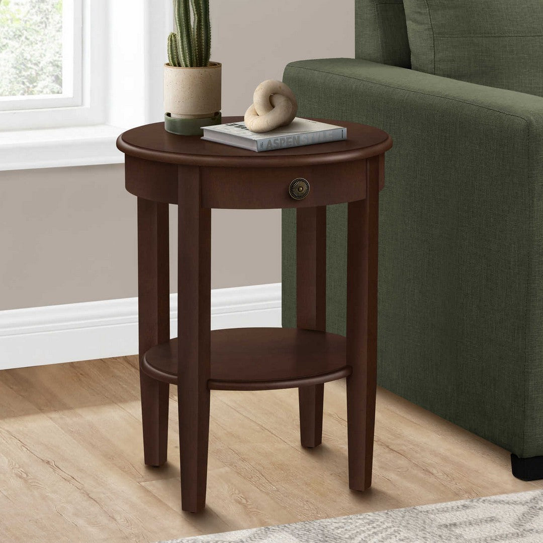 Espresso Veneer End Table