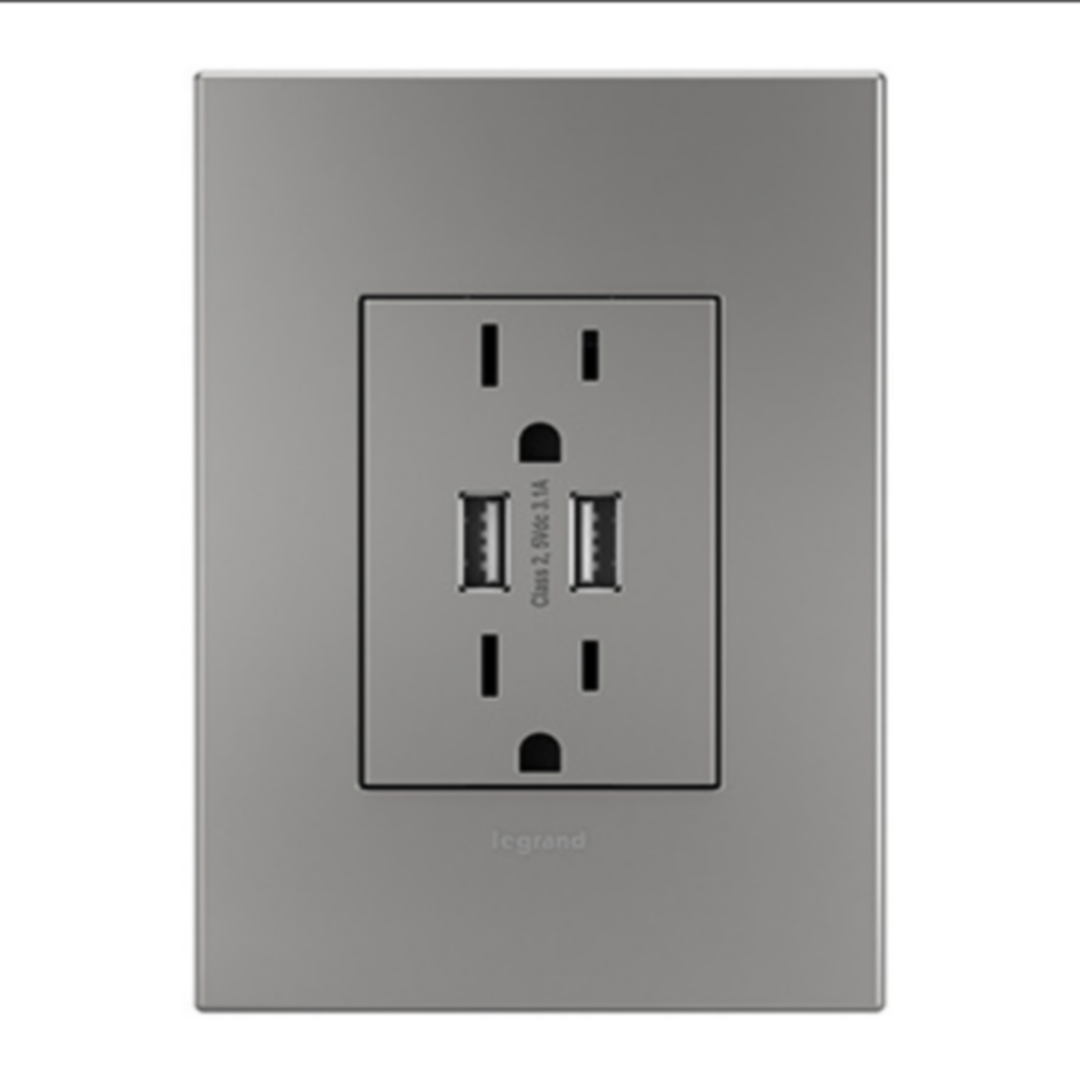 Magnesium, 2-Gang Wall Plate