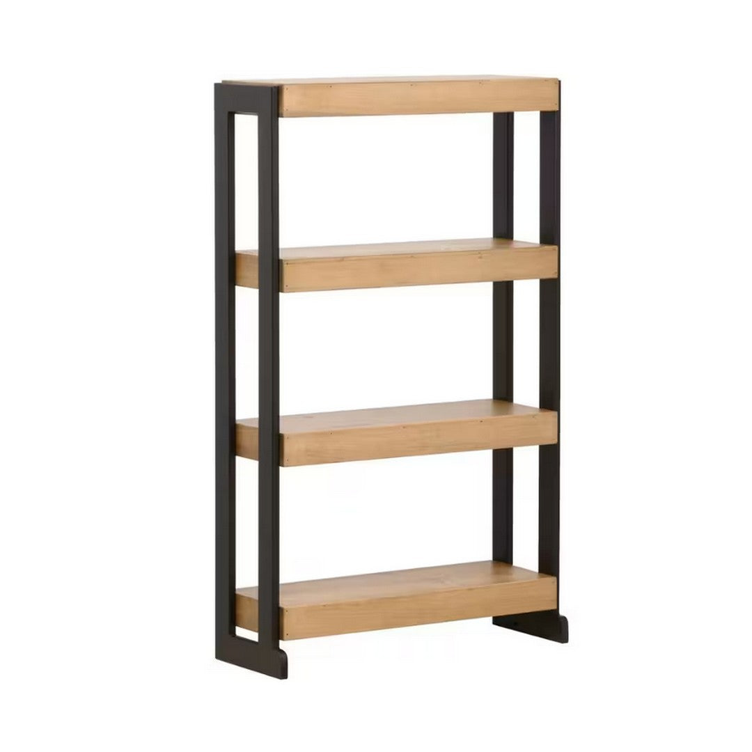 4 Tier Mode Open Bookcase - Classic Stain