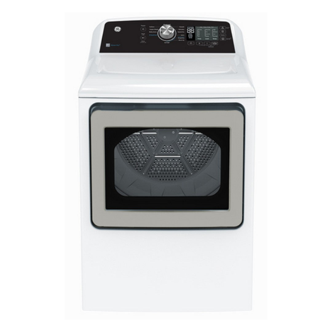 GE 7.4 cu.ft. Top Load Electric Dryer with SaniFresh Cycle White