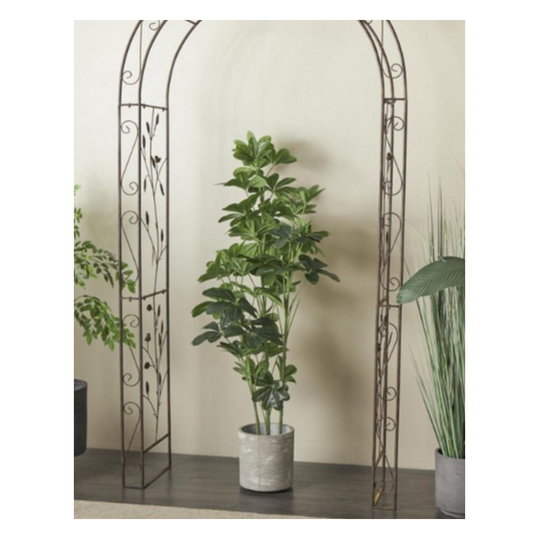 Green Faux Foliage Money Tree Tall Indoor Outdoor Artificial Tree with Black Pot