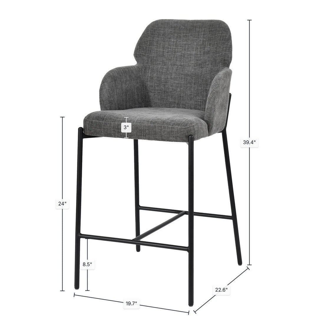 ALLEGRA COUNTER STOOL - GRAPHITE