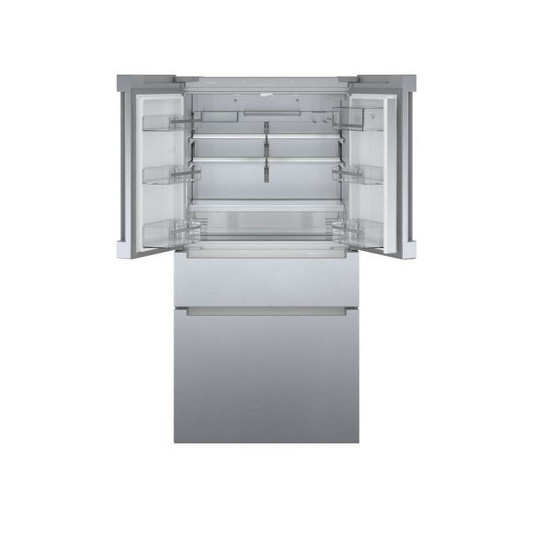 Bosch 800 series french door bottom mount 36" brushed steel anti-fingerprint - B36CL80ENS