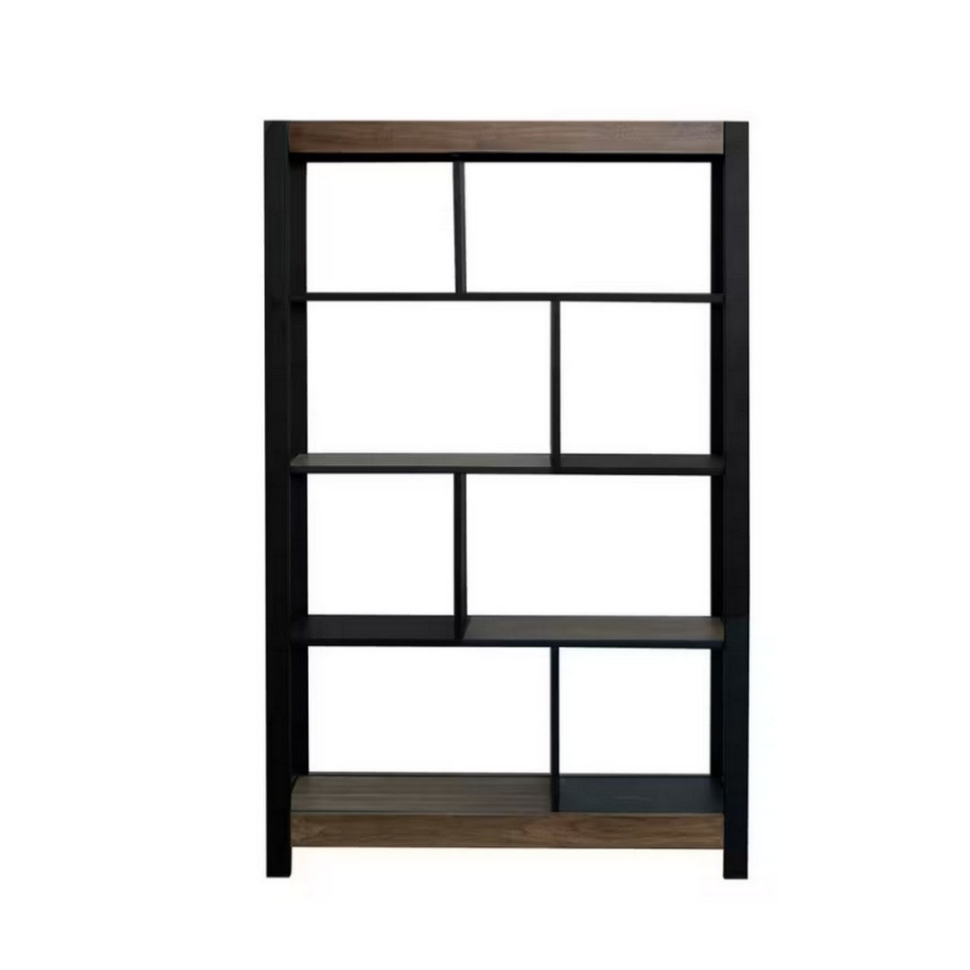 8 Tier Tuxedo Bookcase - Brown