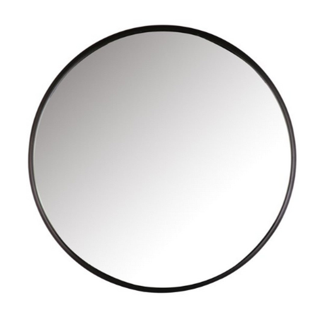 34-in Round Black Framed Vanity Mirror