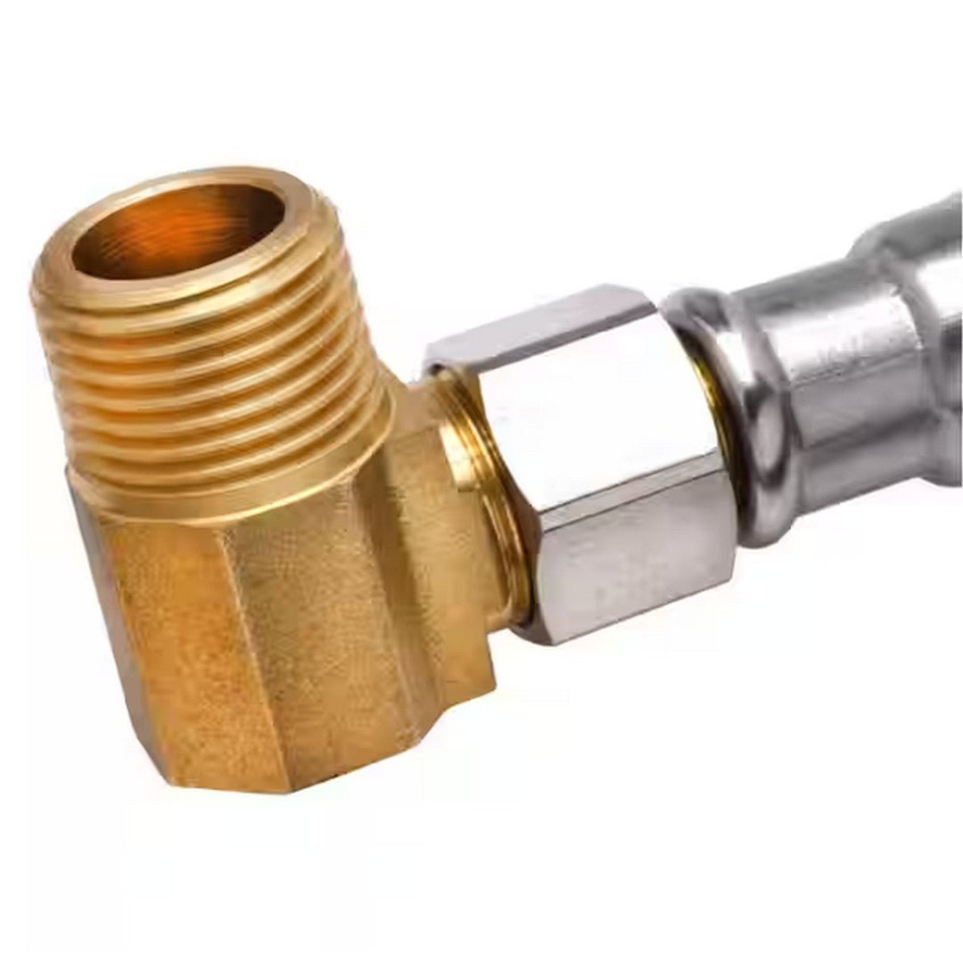 6' Dishwasher Connector Hose - with Elbows, Stainless Steel