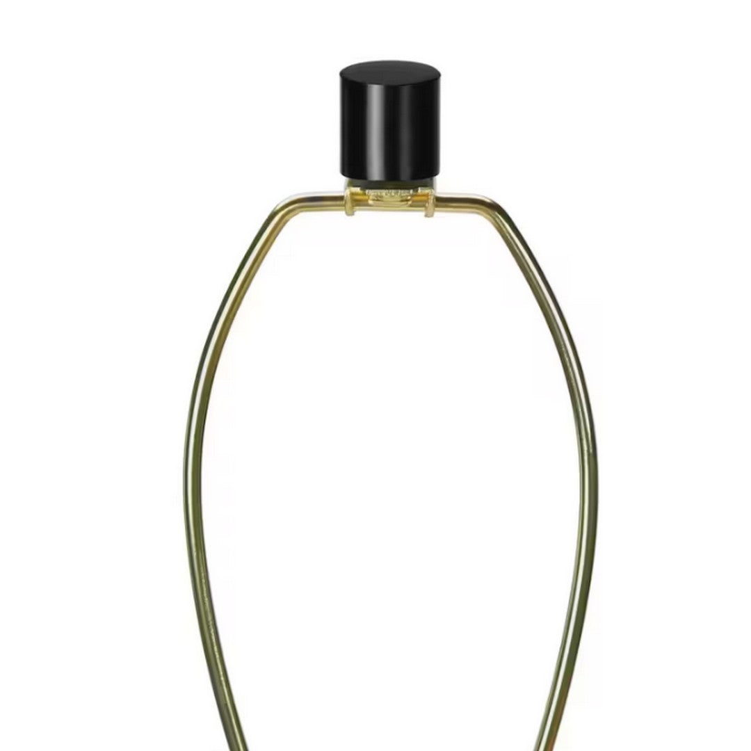 Tripod Floor Lamp with Ivory Shade - Black