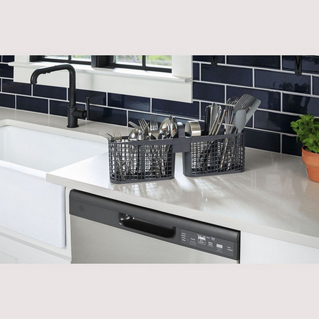 GE 24" Built-In Front Control Dishwasher Black - GDF511PGRBB