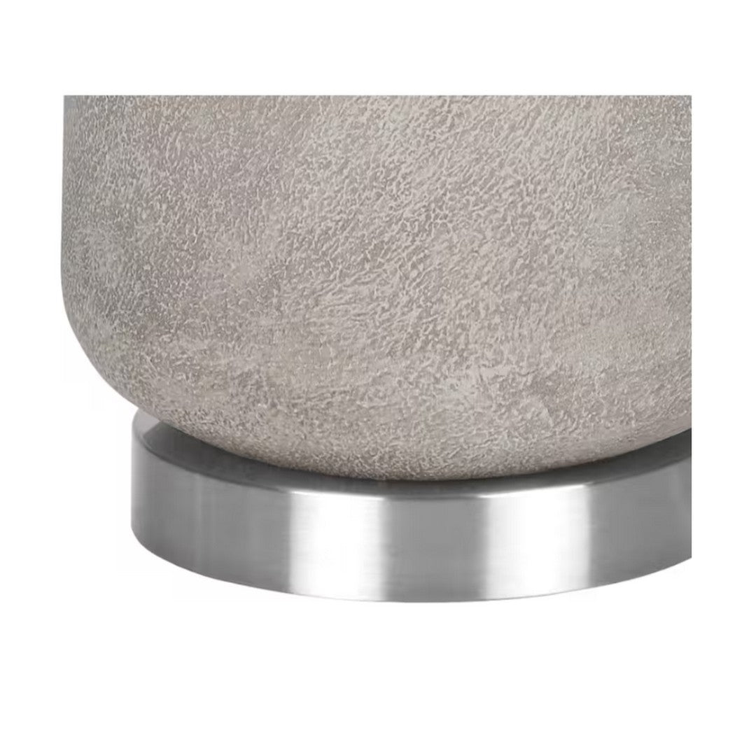 Cylinder Table Lamp with Ivory Shade - Grey 29"