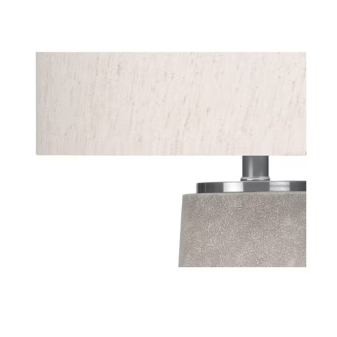 Cylinder Table Lamp with Ivory Shade - Grey 29"
