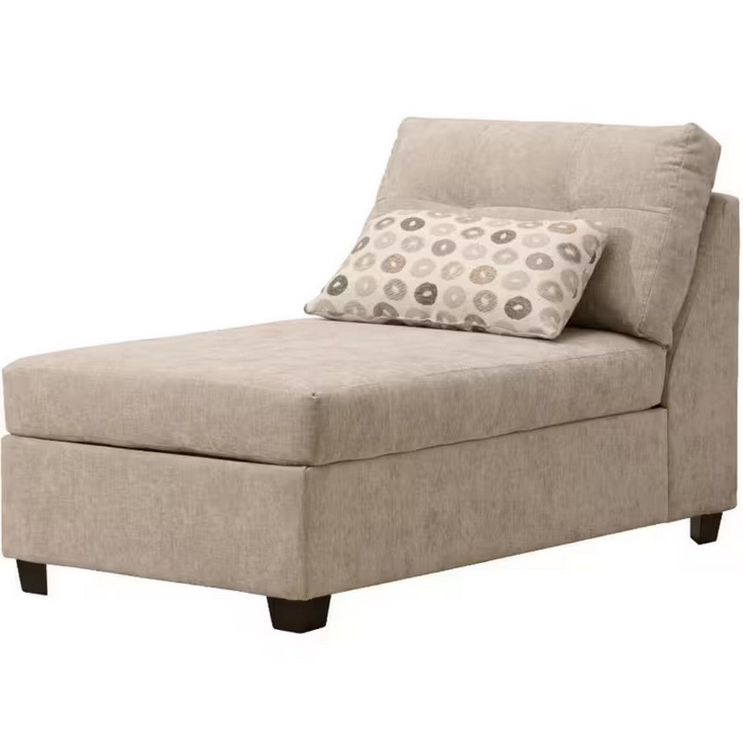 Naples Platinum Chaise with Storage