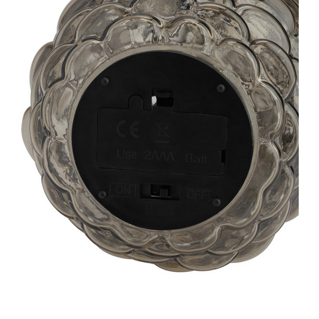 Pinecone 6 inch Tall Smoke Glass LED Decor Light