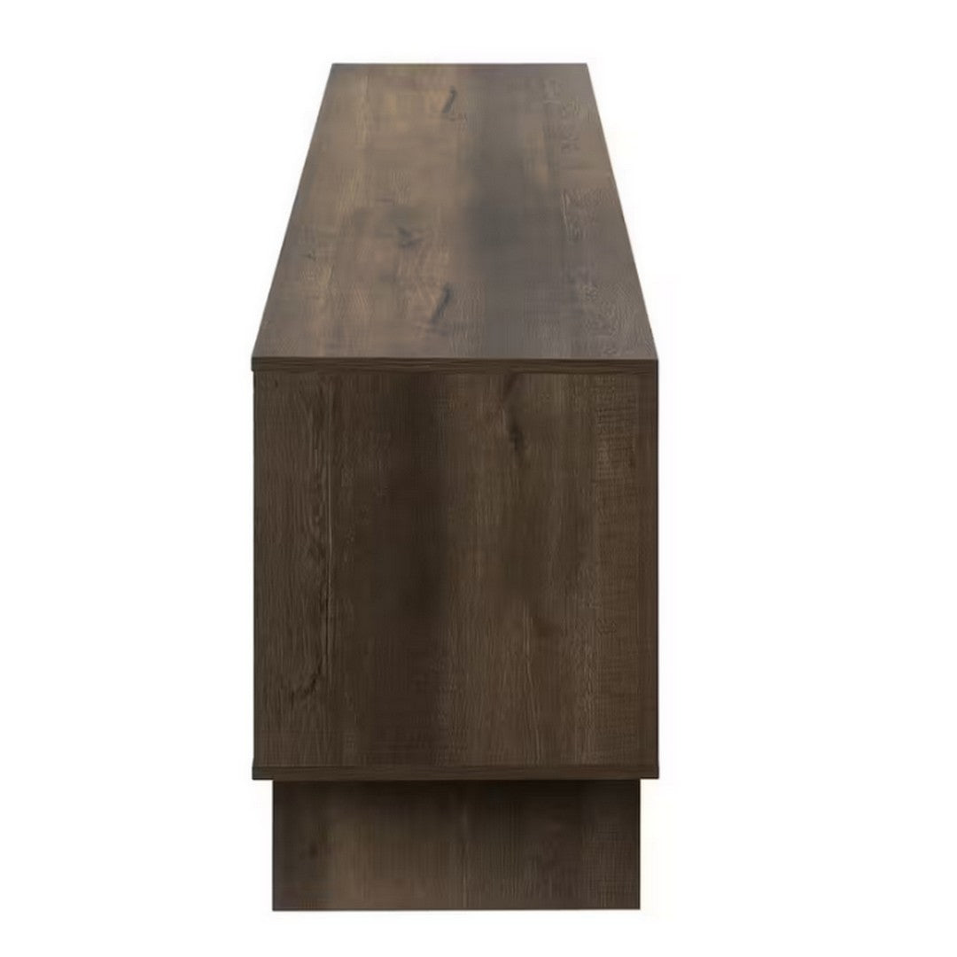 TV Stand with Storage - Dark Brown Wood-Look