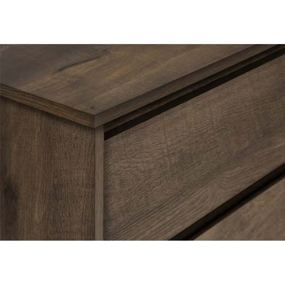 TV Stand with Storage - Dark Brown Wood-Look