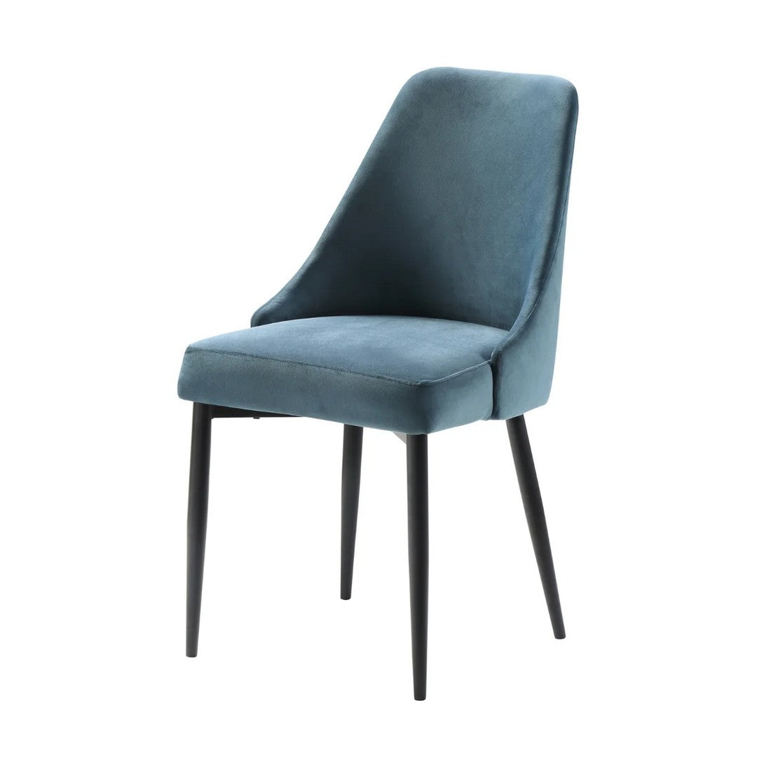 Side Chair, Blue Velvet