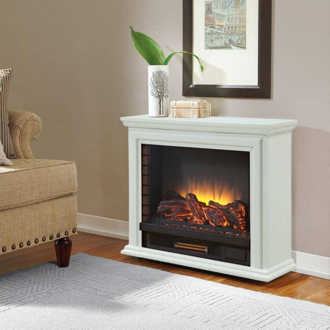 FIREPLC, ELEC MEDIA WHITE 31"