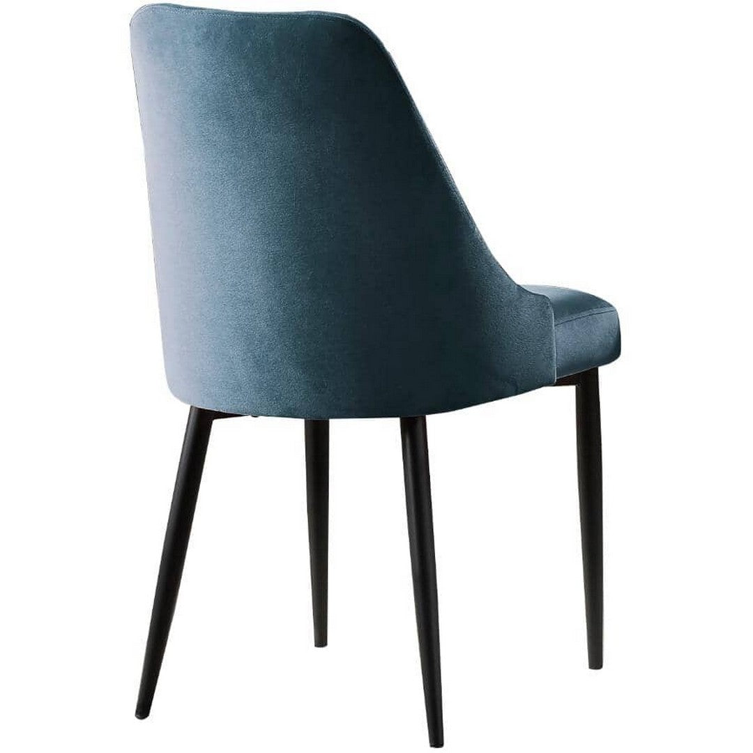 Side Chair, Blue Velvet