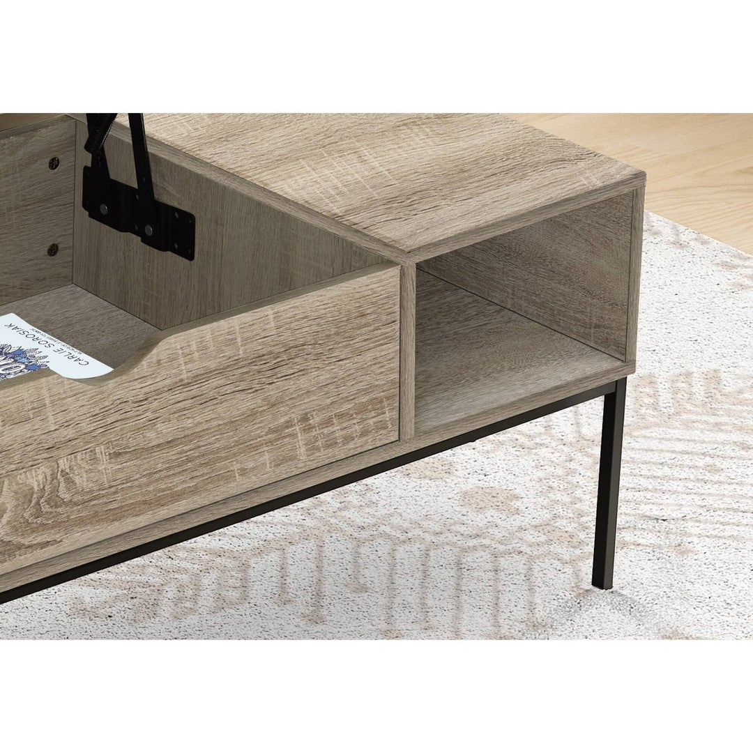 Rectangular Coffee Table with Lift-Top - Beige