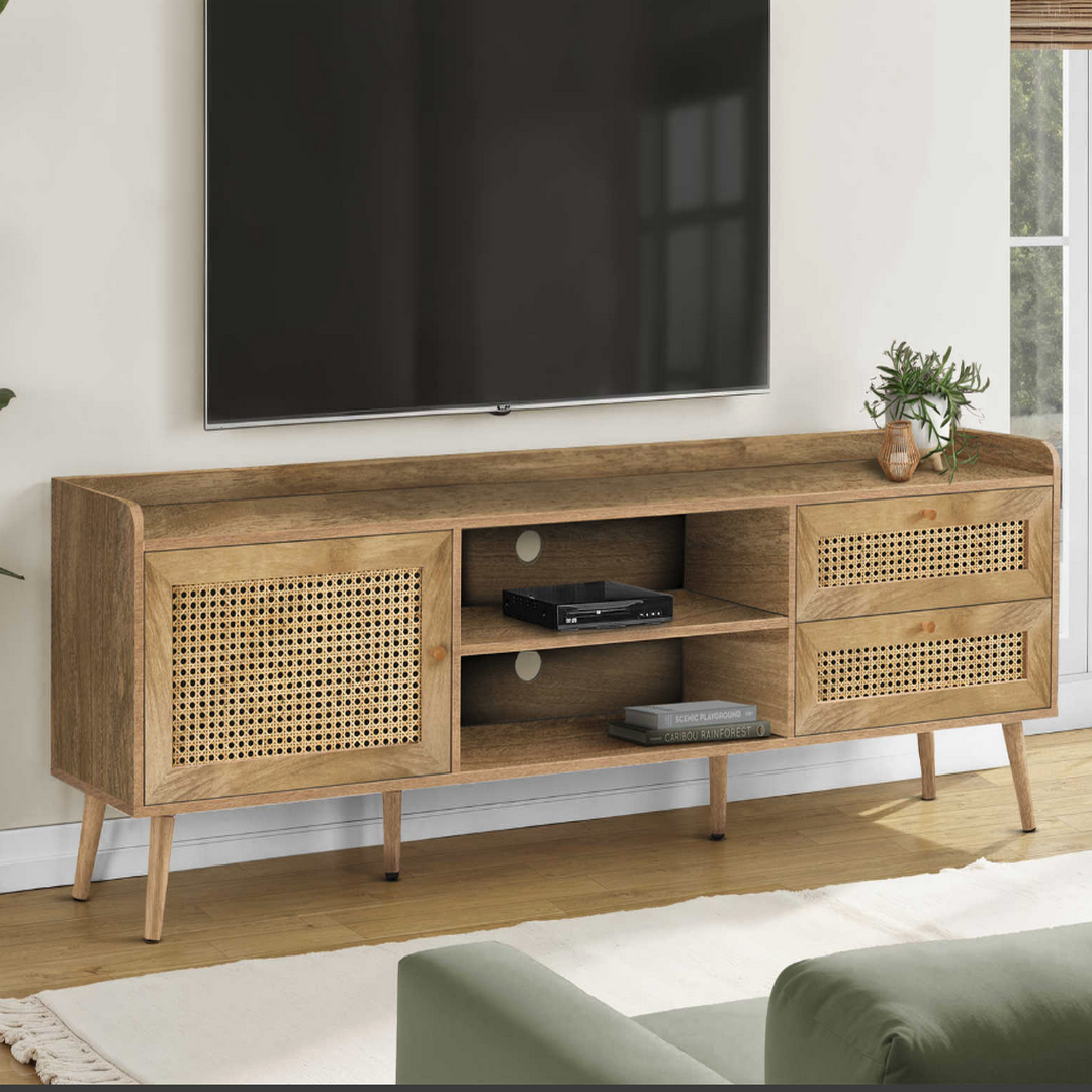 Walnut TV Stand with Storage