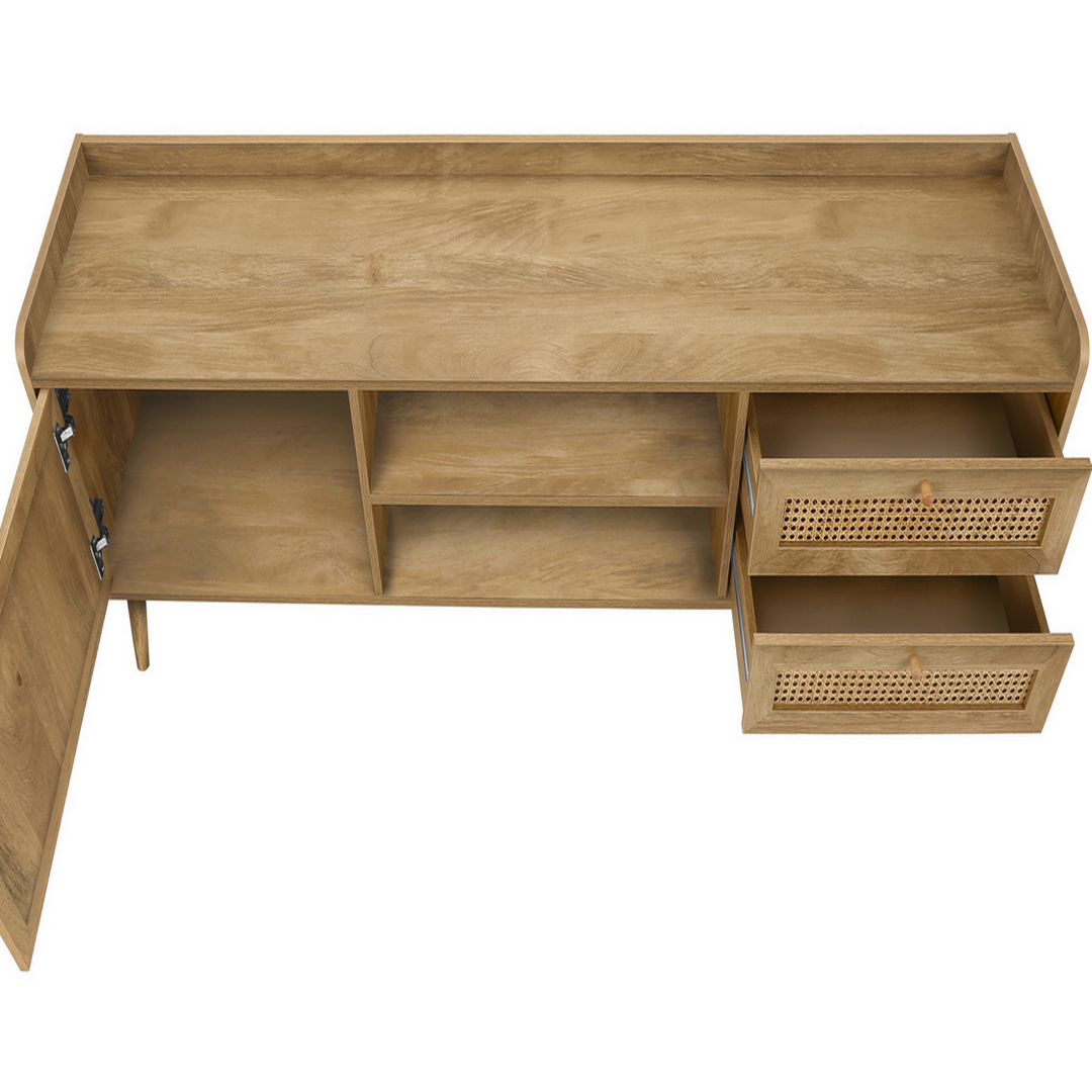 Walnut TV Stand with Storage